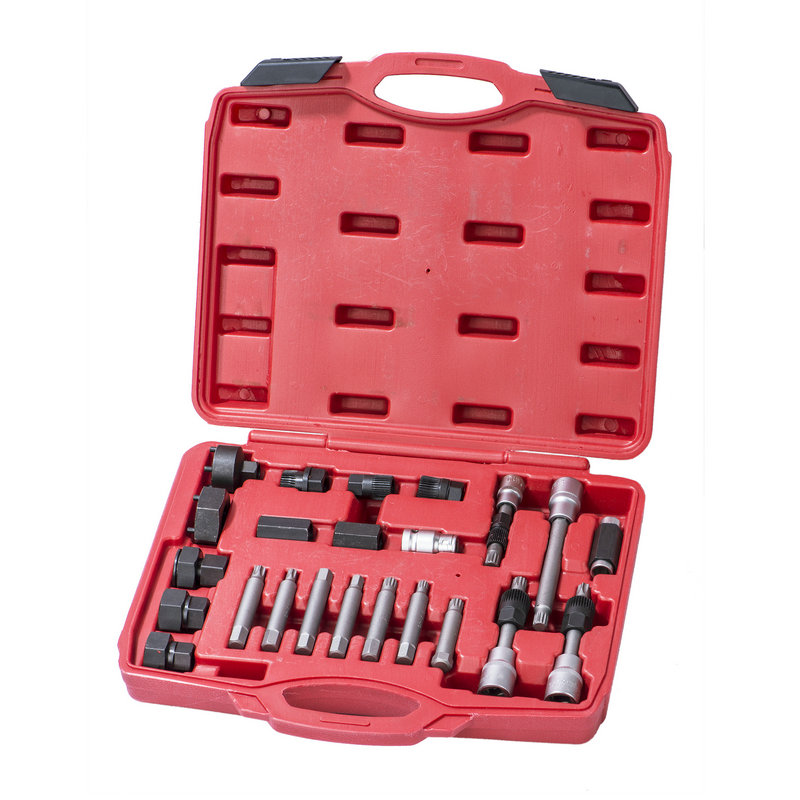 Archivo del kit de herramientas de mantenimiento de desmontaje del tambor de la correa del generador 24pc-CRK2001