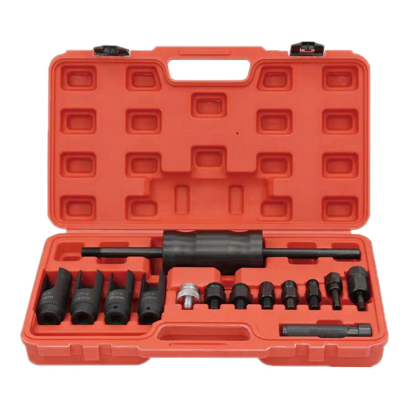 Extractor-kit de mantenimiento de inyector de combustible diésel de 14 piezas extractor de martillo deslizante de archivo-DIP14