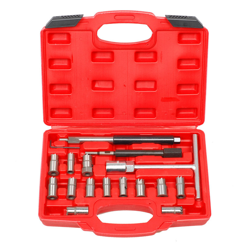 Archivo del kit de herramientas de mantenimiento del asiento del inyector del motor diesel 17PC-DNR017